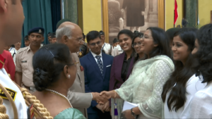 khusi daga, all smiles with Hon. President of India
